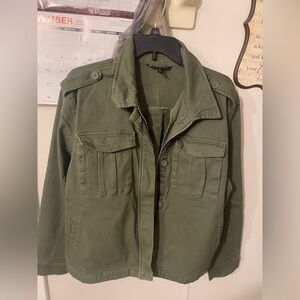 Olive Green Women's Jean Jacket
